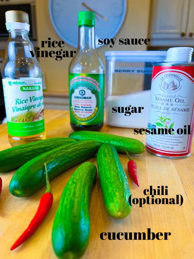 sesame cucumber salad ingredients cucumber