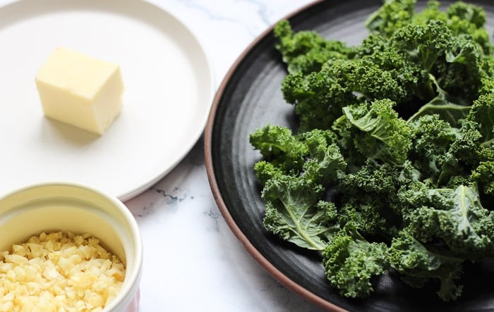 kale butter garlic