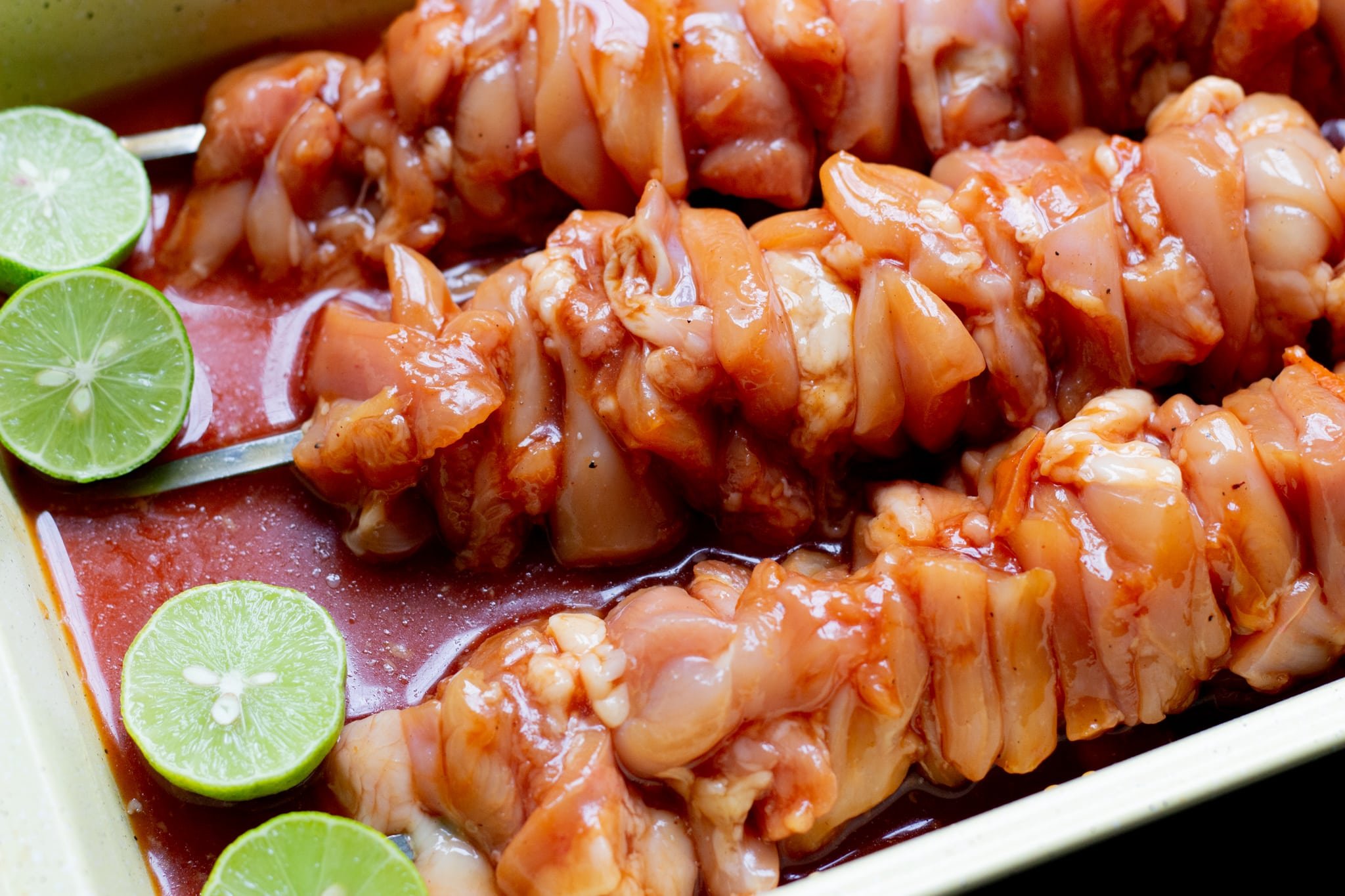 marinated chicken thighs marinate for 1 hour to 24 hours
