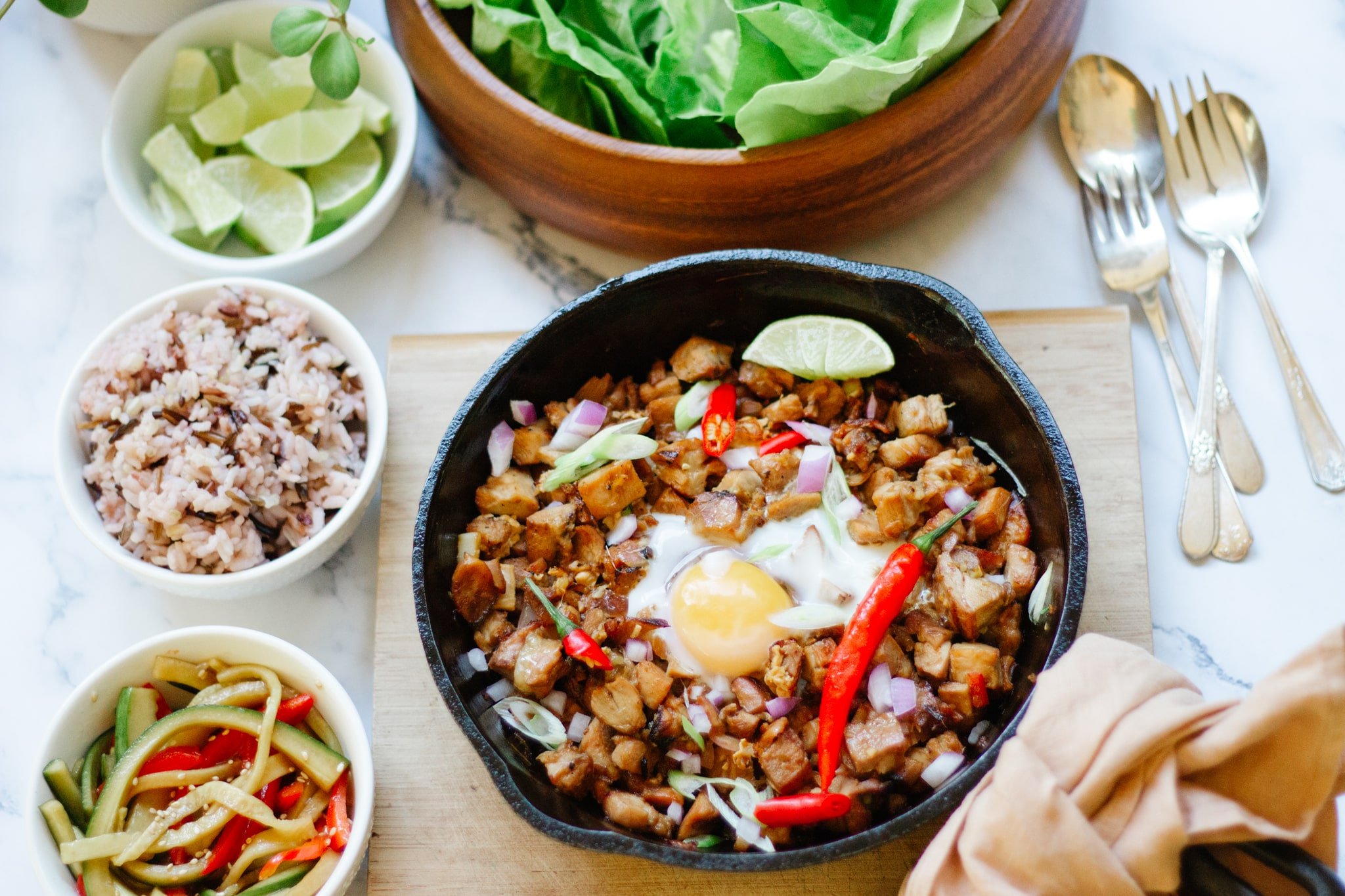 chicken sisig with chicken skin