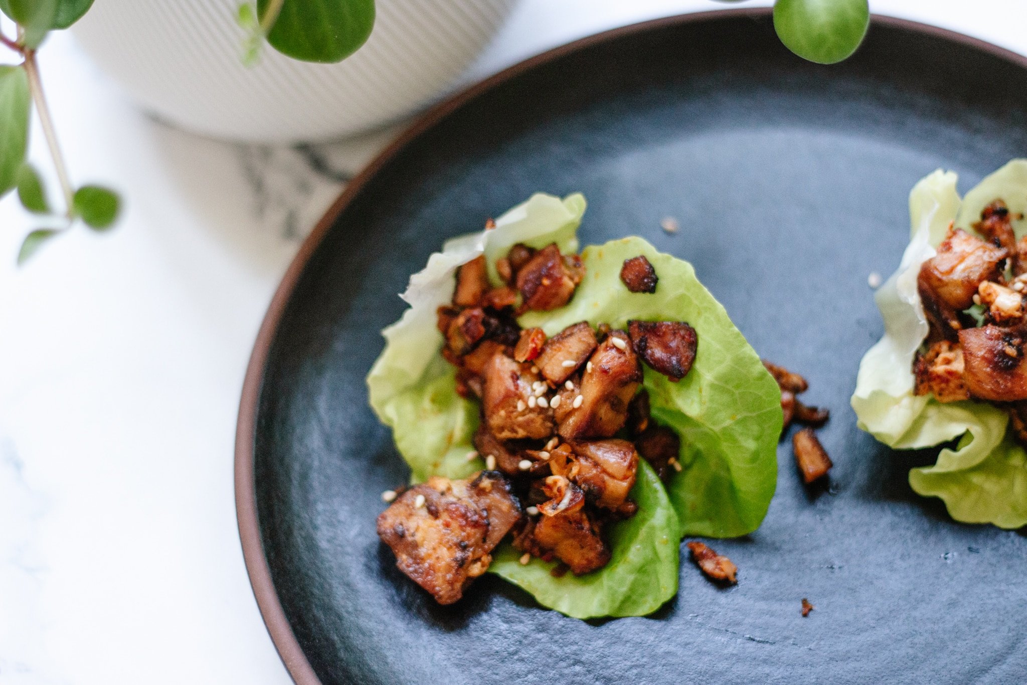 lettuce wrap chicken sisig