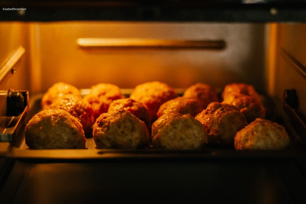 air fryer asian turkey meatballs