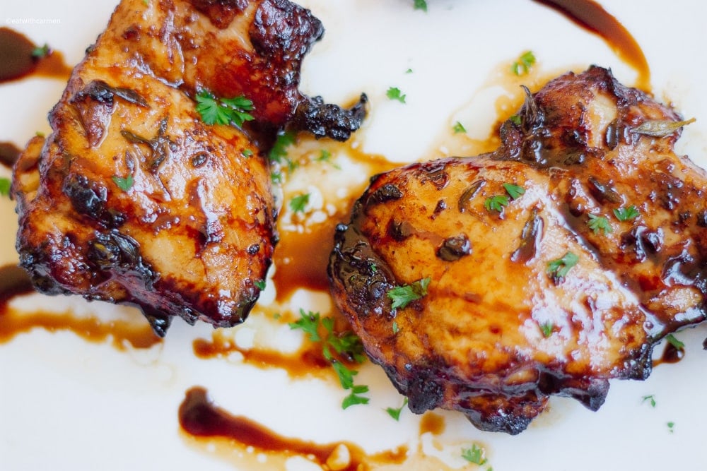 air fryer chicken thighs balsamic glazed