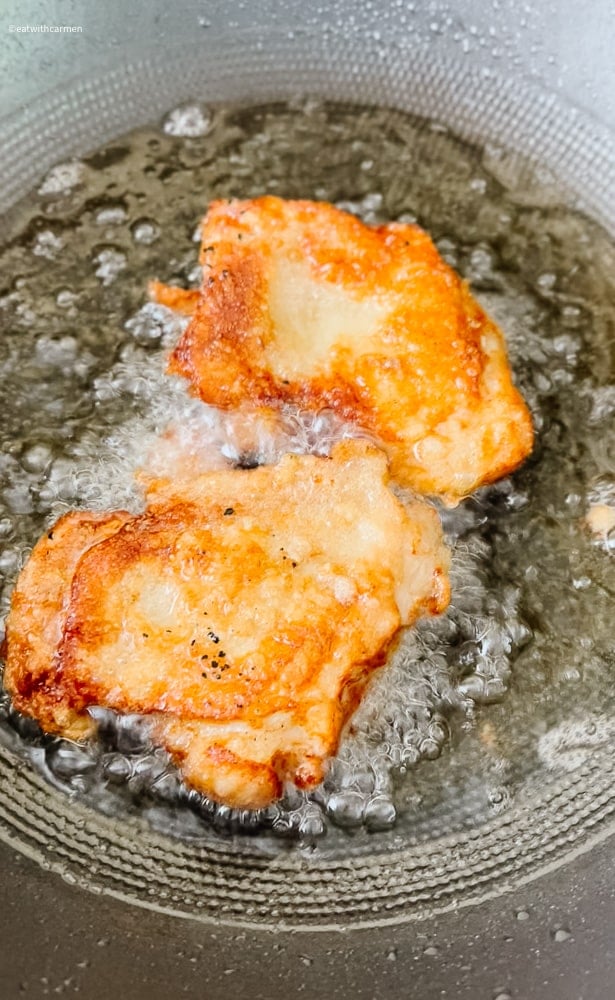 frying the asian fried chicken