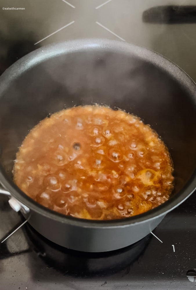 simmering glaze 