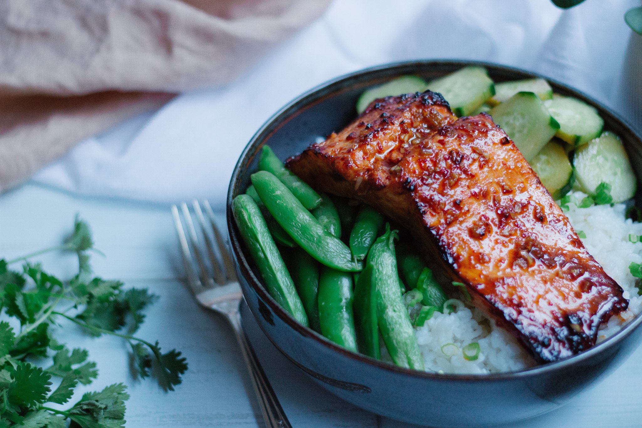 asian salmon air fryer recipe