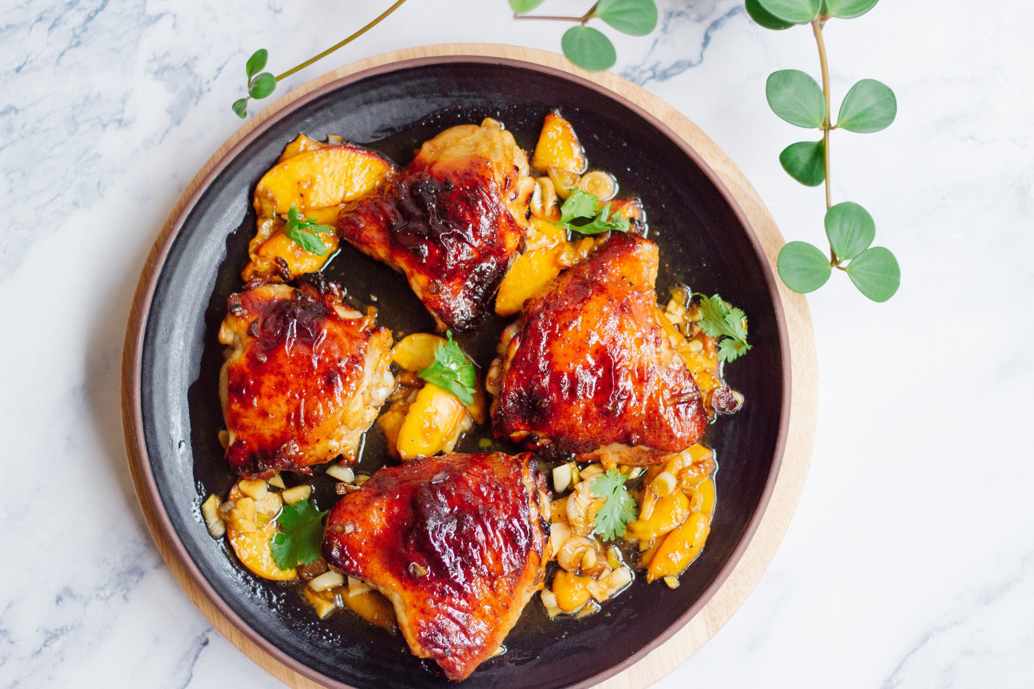 Peach Chicken Thighs in Air Fryer