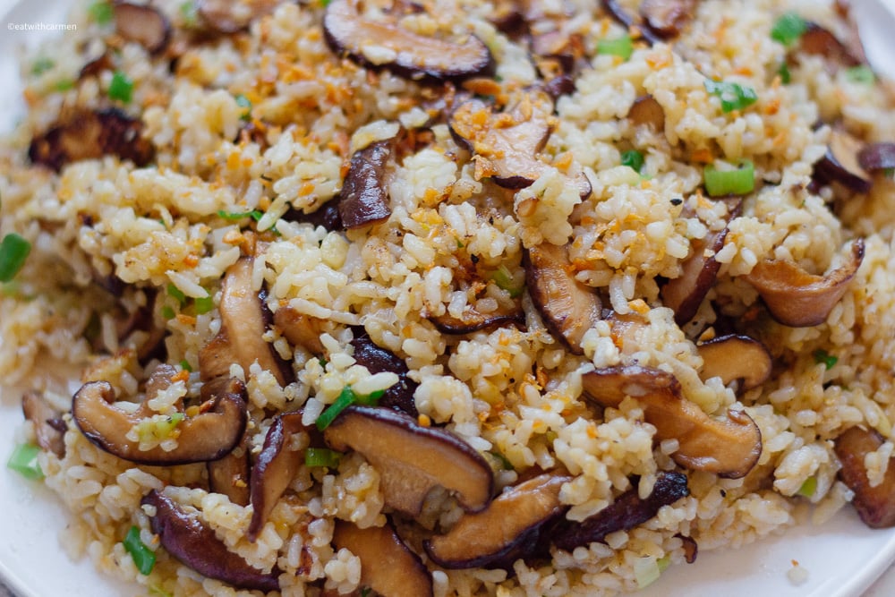 mushroom shiitake fried rice shiitake mushroom fried rice