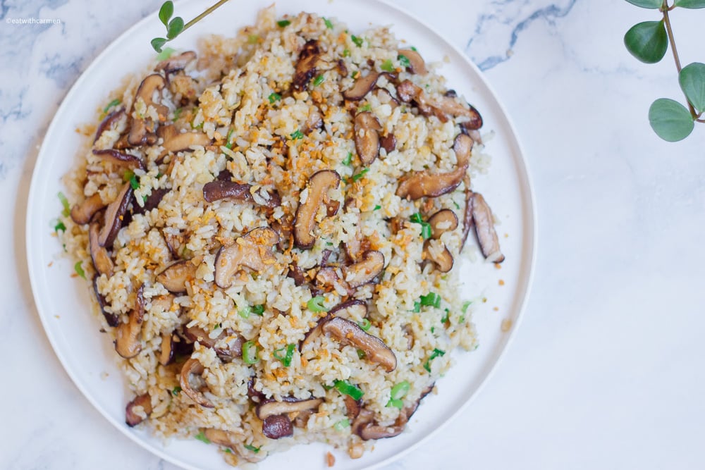 shiitake fried rice shiitake fried rice
