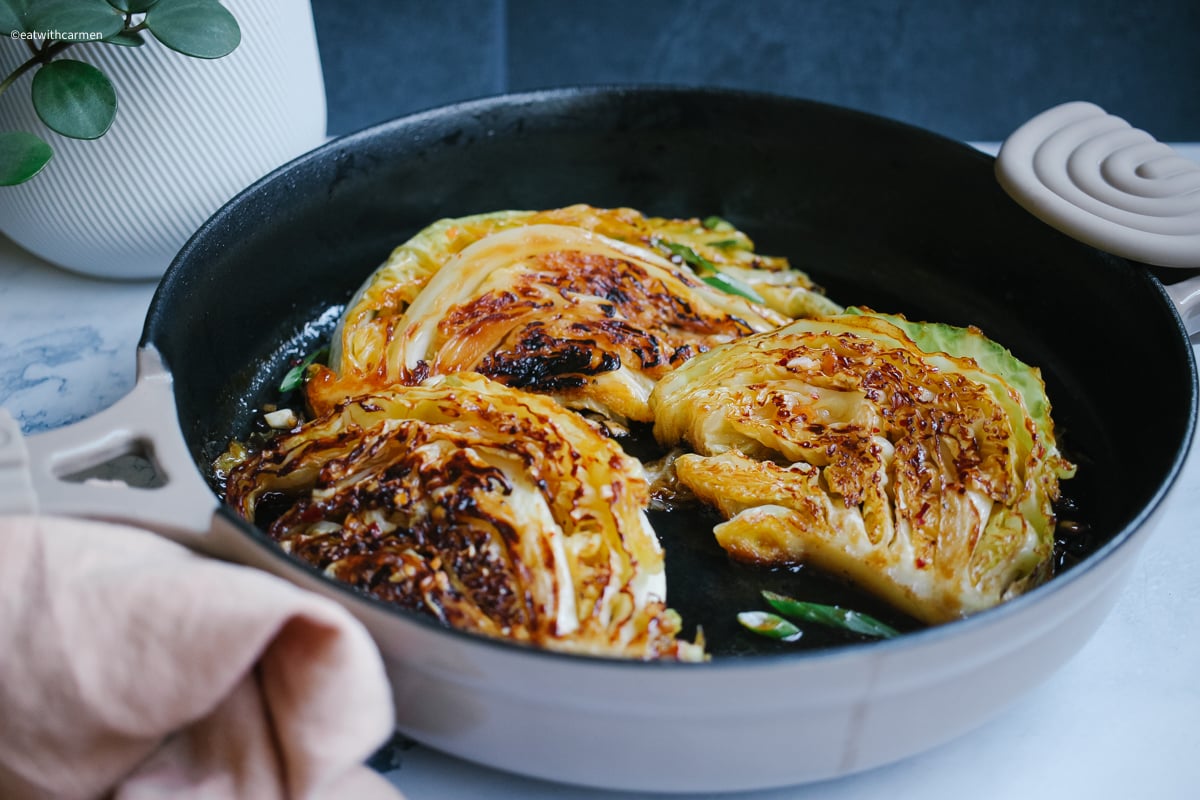 asian cabbage with sesame sauce