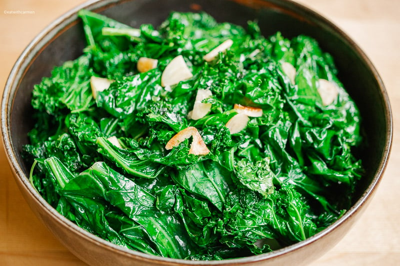 garlic braised kale