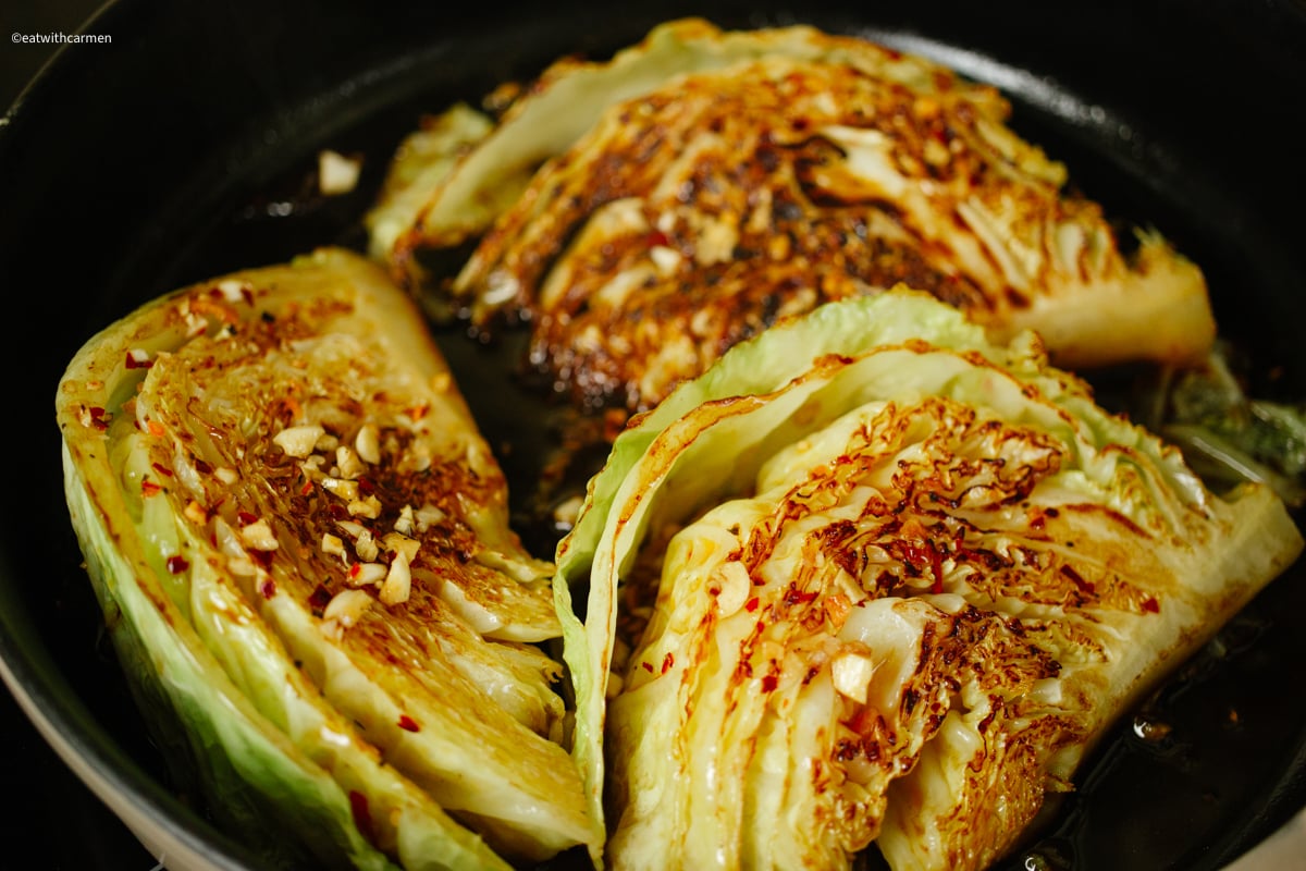 sesame braised cabbage air fryer