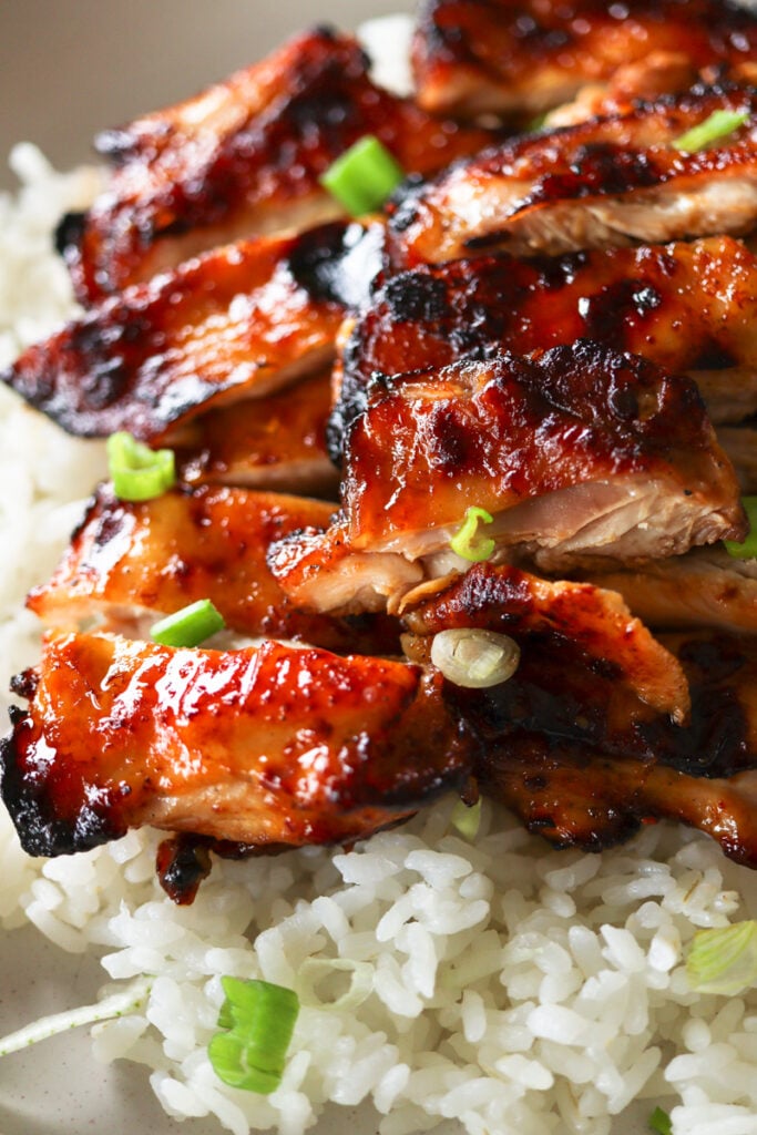 marinated air fryer chicken thighs