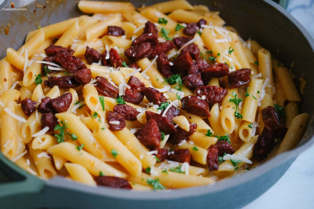 spicy carbonara pasta