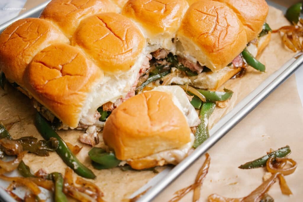 philly steak sliders