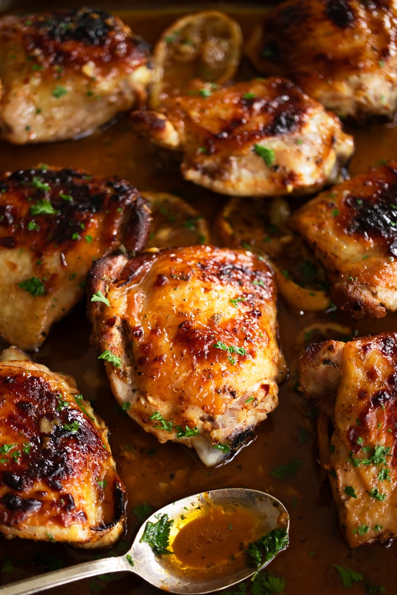 best honey garlic lemon pepper chicken thighs