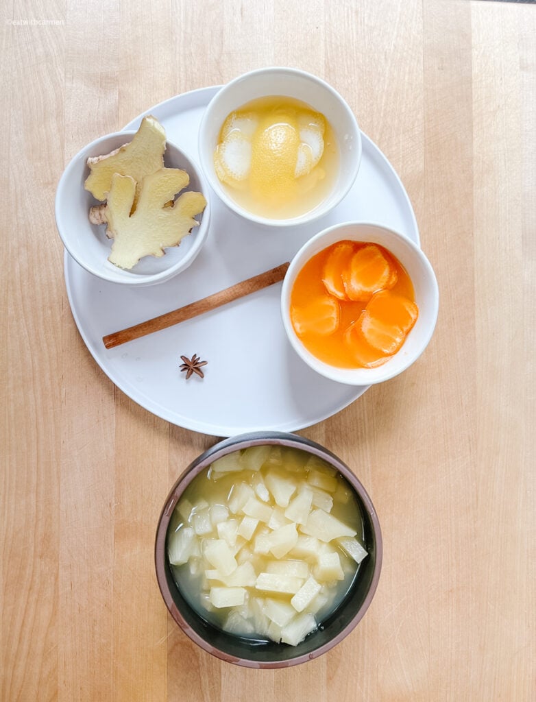 ingredients for pineapple glaze