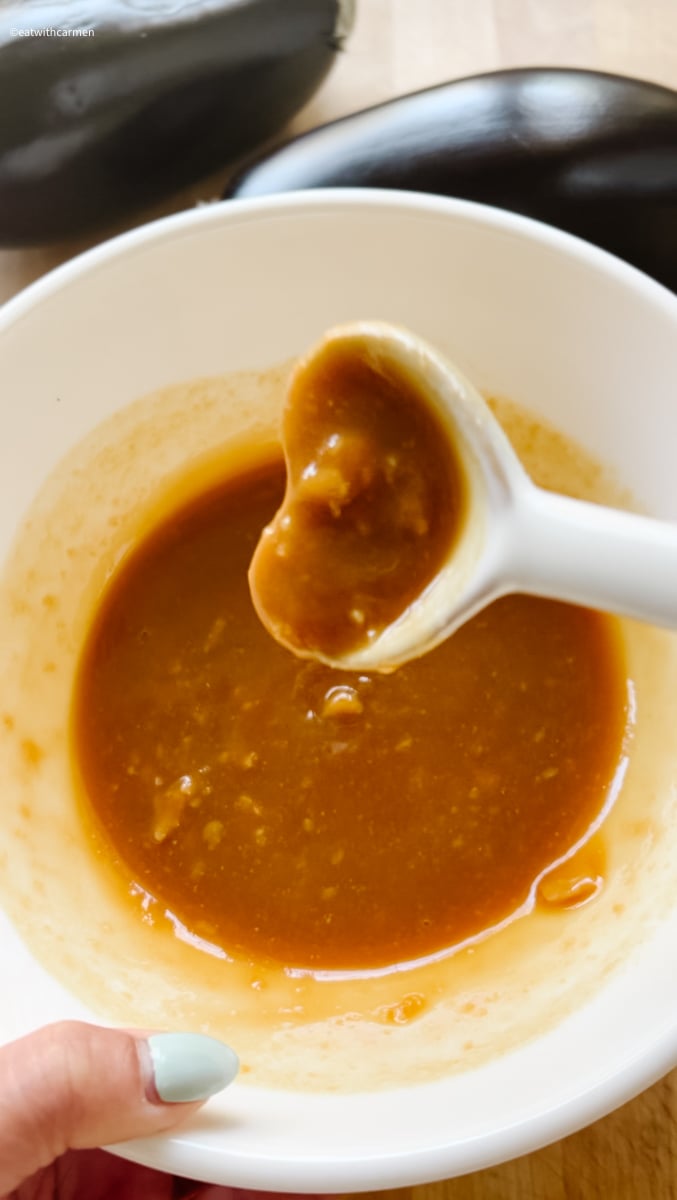 Crispy Miso Glazed Eggplant (Air Fry or Baked)