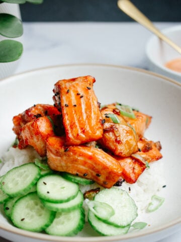 air fryer salmon bites