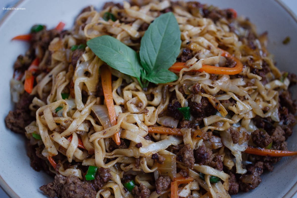 beef noodle stir fry