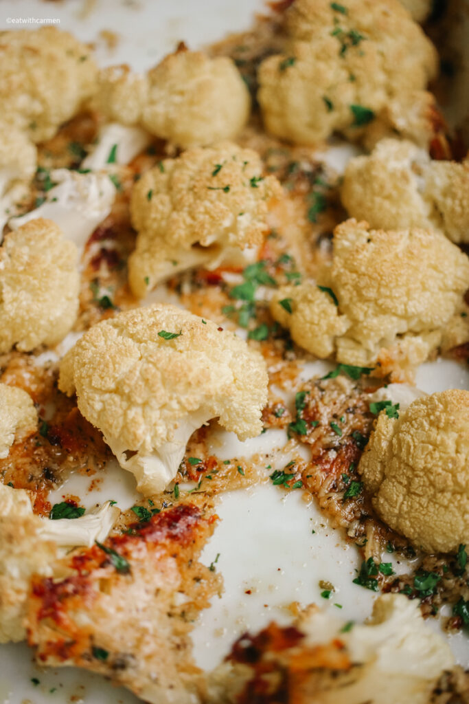 Roasted Parmesan Crusted Cauliflower Recipe