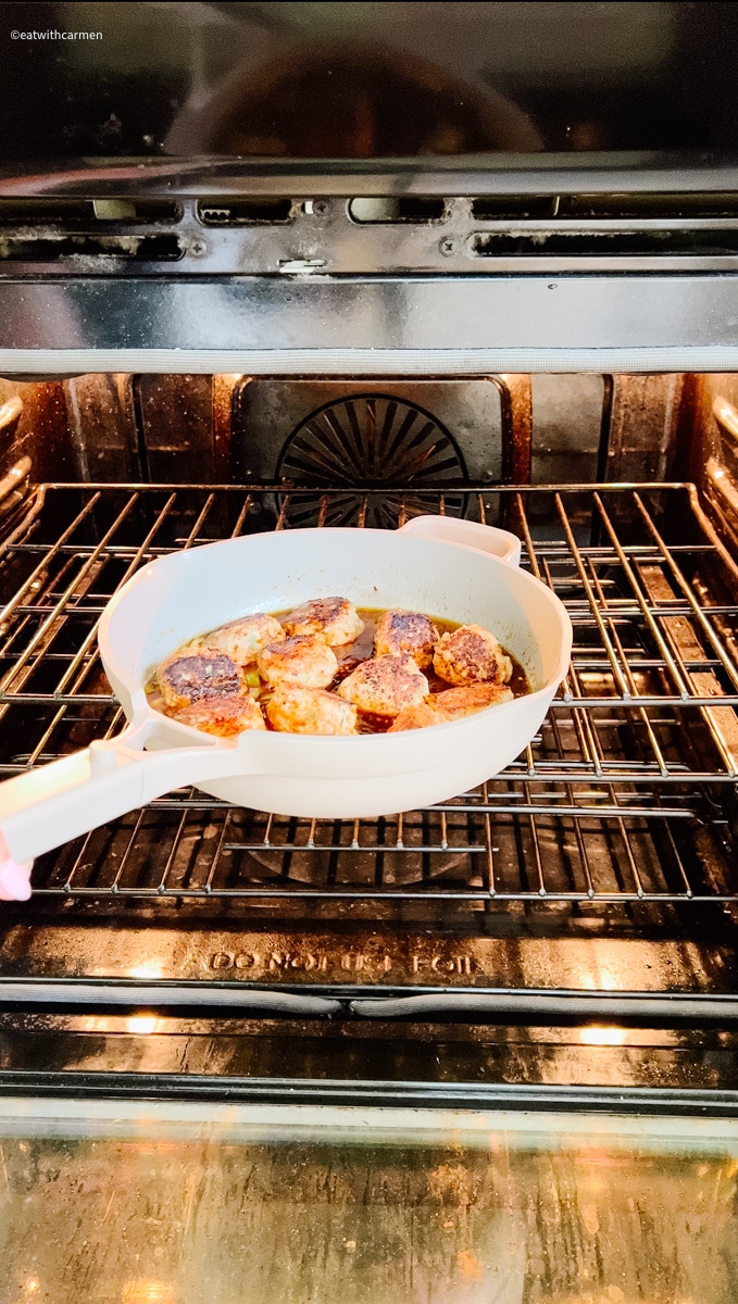 finish cooking in the oven