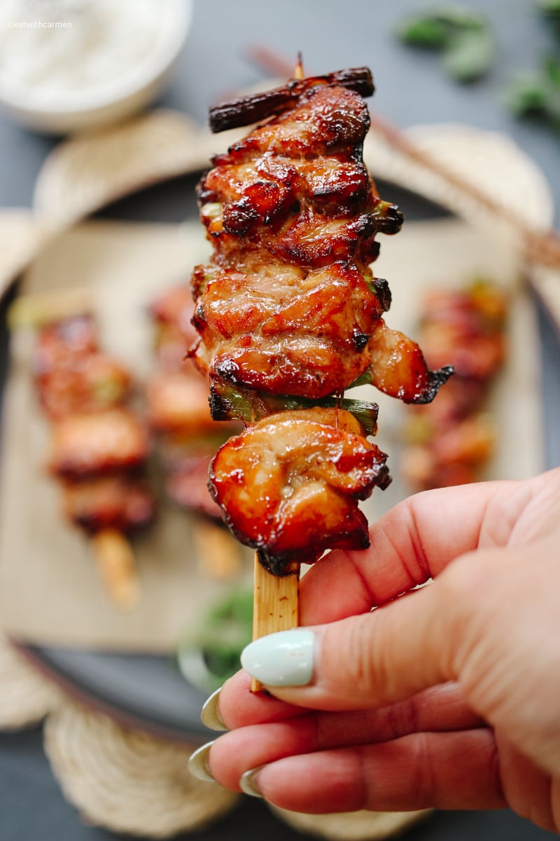 grilled chicken skewer