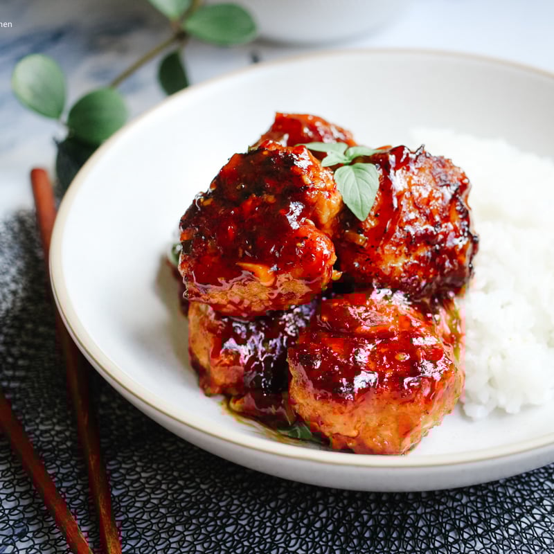 orange chicken meatballs easy fall chicken recipe