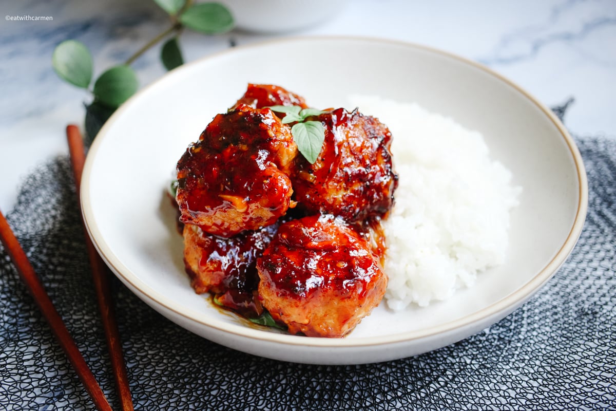 orange chicken meatballs recipe