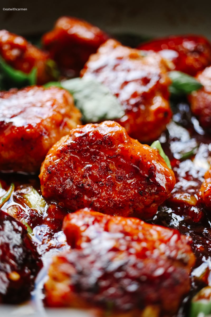 orange chicken meatballs