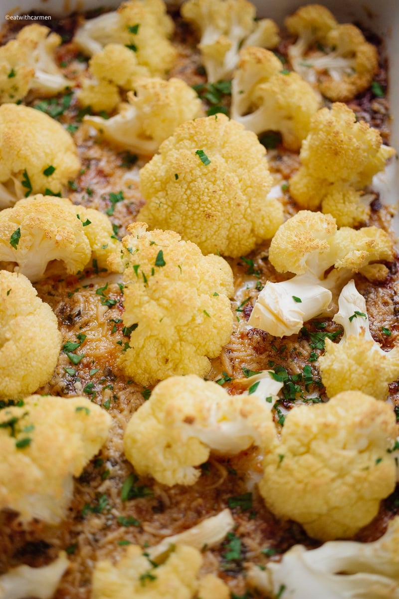 roasted parmesan cauliflower