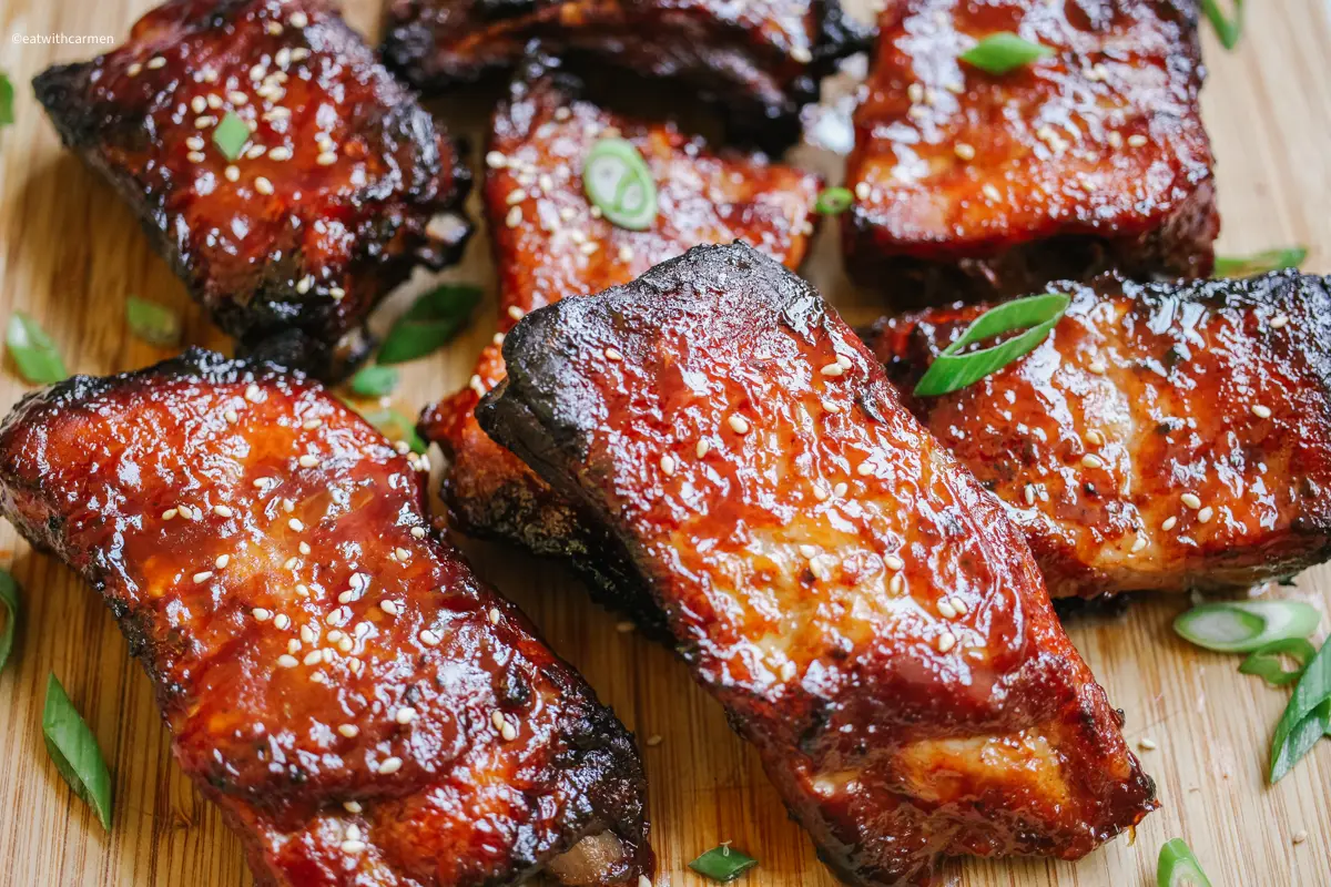 Easy Sticky Air Fryer Ribs only 4 Ingredients