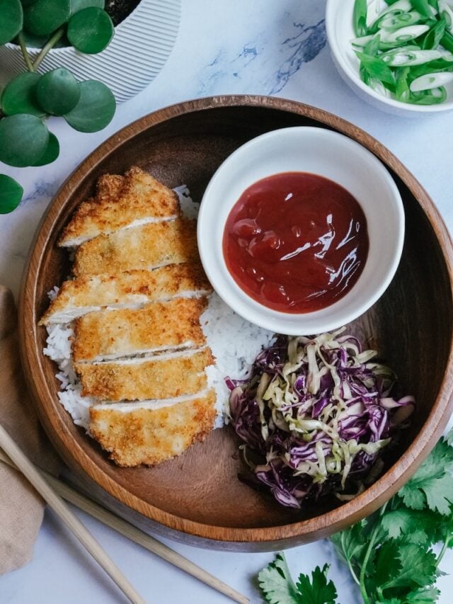 Air Fryer Chicken Katsu with Homemade Tonkatsu Sauce