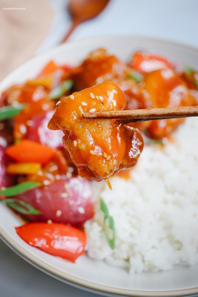 sweet and sour chicken in air fryer