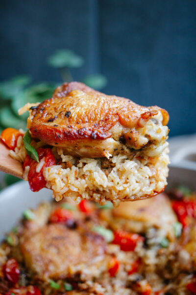 Easy One Pot Spanish Chicken and Rice with Chorizo