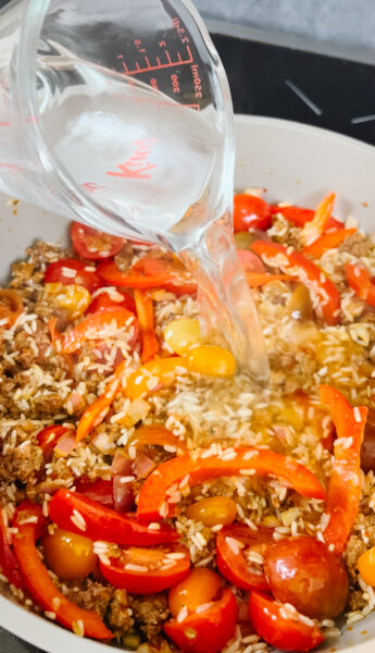 Easy One Pot Spanish Chicken and Rice with Chorizo