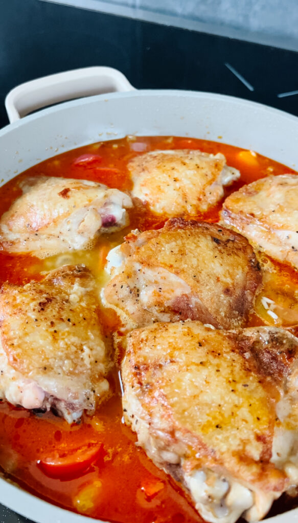 Easy One Pot Spanish Chicken and Rice with Chorizo