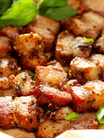 air fryer pork belly bites