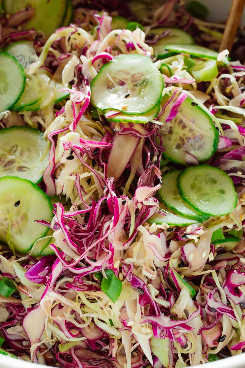 Asian coleslaw with sesame dressing