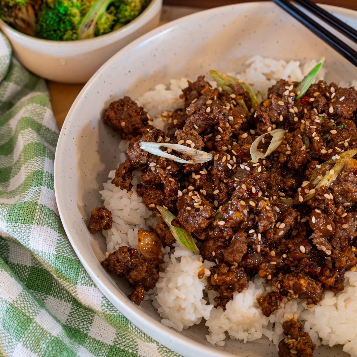 Beef rice bowl