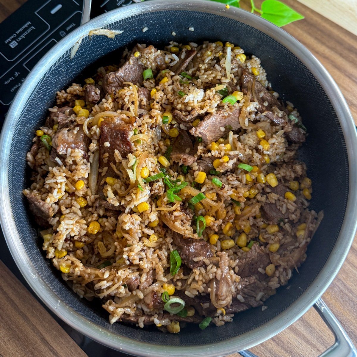 Pepper beef rice