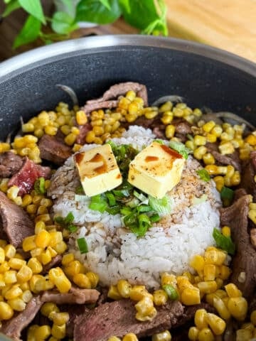 Pepper beef rice