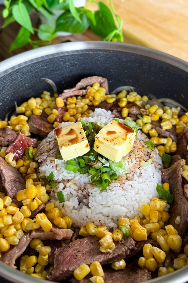 Pepper beef rice