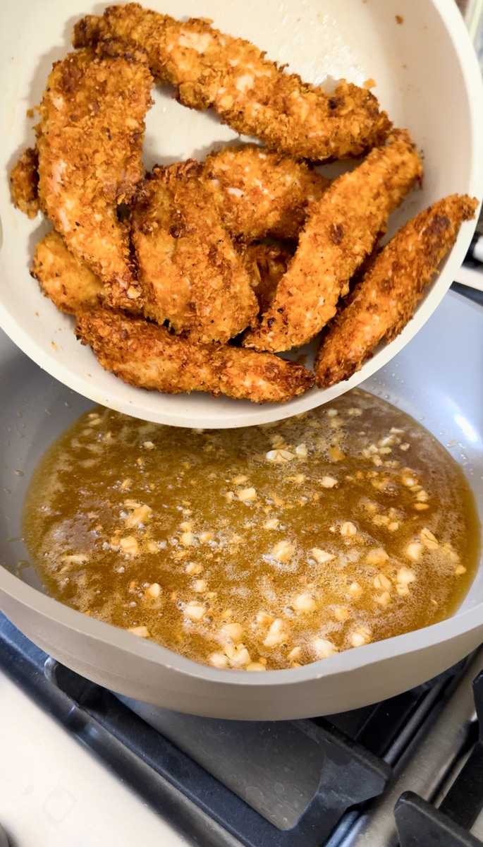 honey garlic air fryer chicken tenders