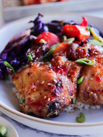 Chicken sweet chili sheet pan