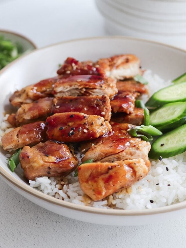 Teriyaki Chicken Rice Bowl - sauce from scratch ready in 30 minutes