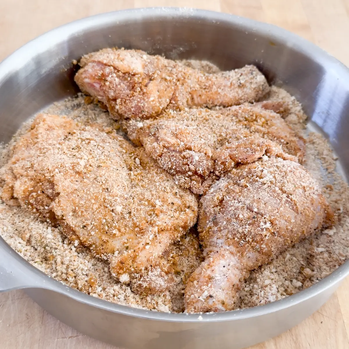 air fryer shake and bake coated chicken