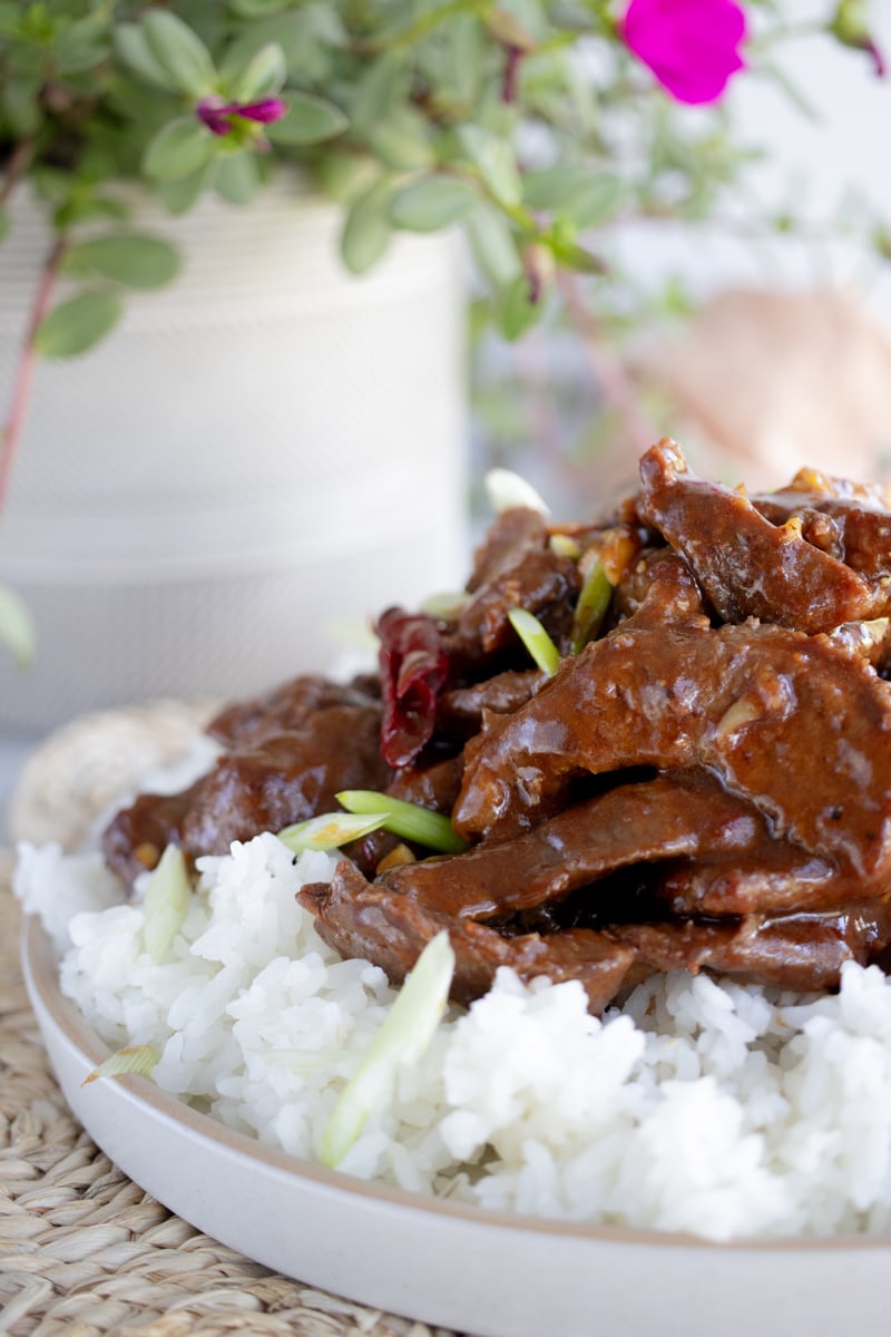 mongolian beef dish