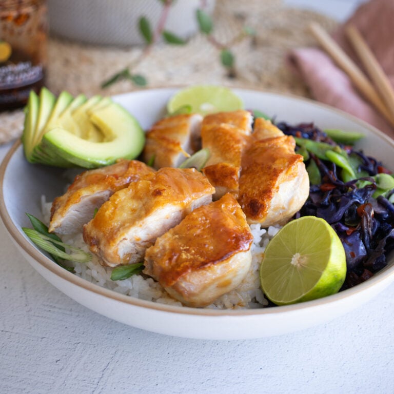 recipe for chicken rice bowl