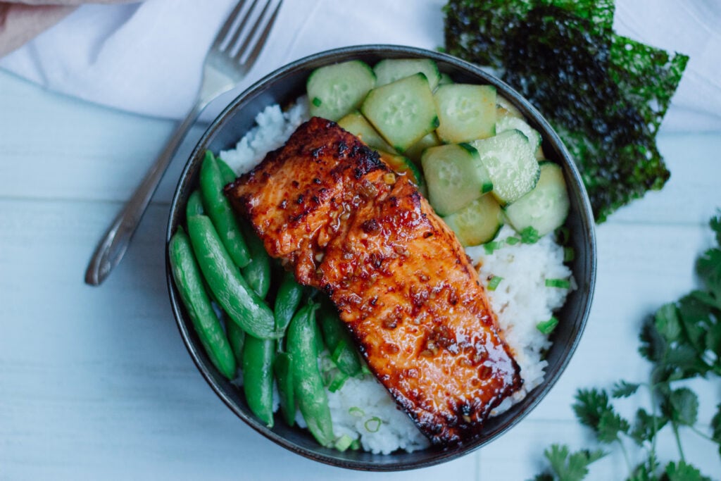 asian salmon air fryer recipe